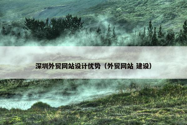 深圳外贸网站设计优势（外贸网站 建设）
