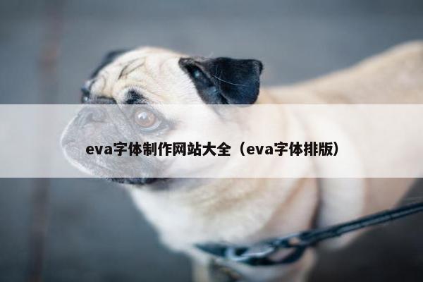 eva字体制作网站大全（eva字体排版）