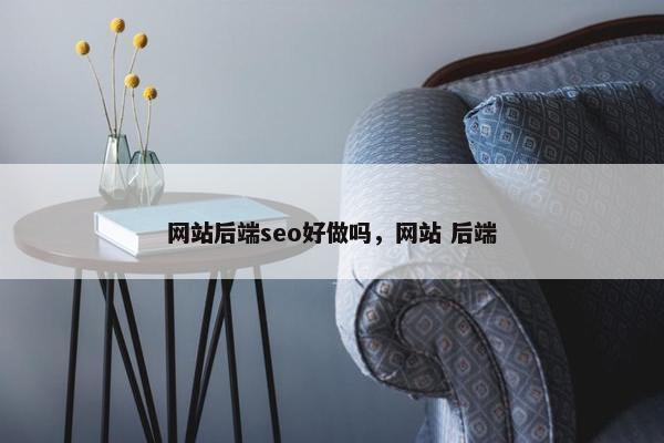 网站后端seo好做吗，网站 后端
