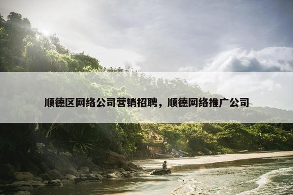 顺德区网络公司营销招聘，顺德网络推广公司