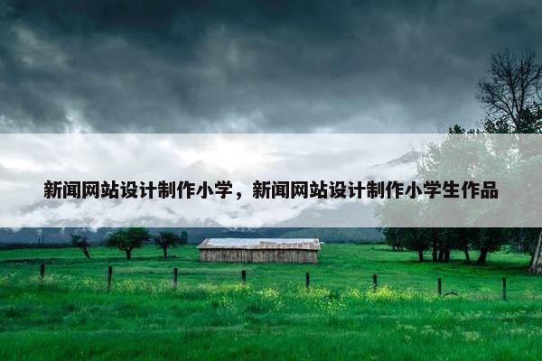 新闻网站设计制作小学，新闻网站设计制作小学生作品