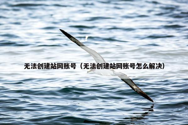 无法创建站网账号（无法创建站网账号怎么解决）