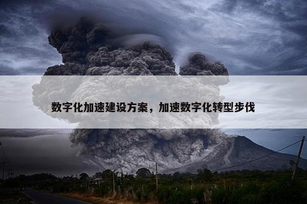 数字化加速建设方案，加速数字化转型步伐