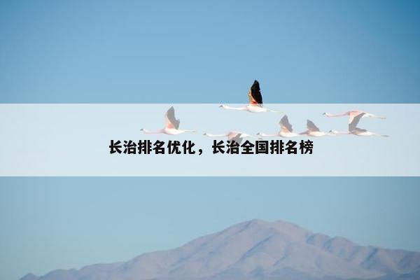 长治排名优化，长治全国排名榜