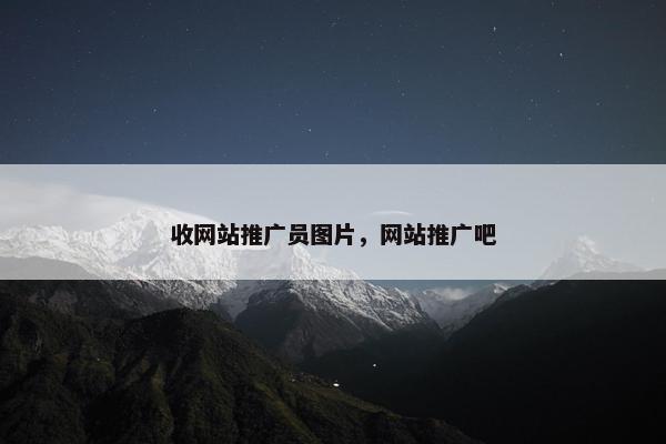 收网站推广员图片，网站推广吧