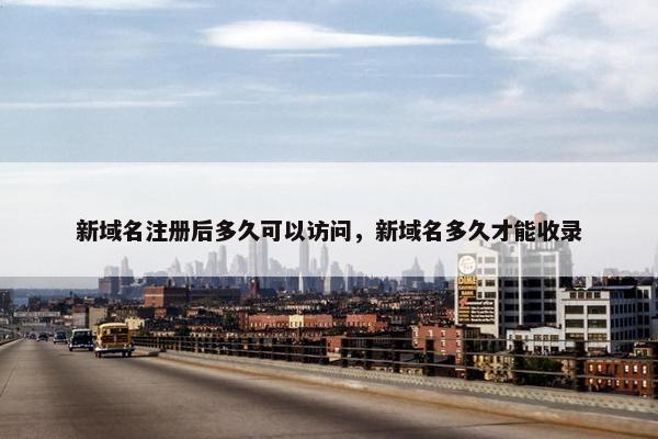 新域名注册后多久可以访问，新域名多久才能收录