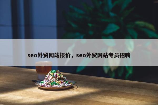seo外贸网站报价，seo外贸网站专员招聘
