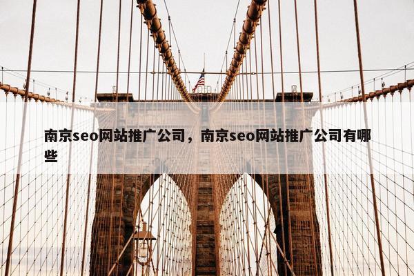 南京seo网站推广公司，南京seo网站推广公司有哪些