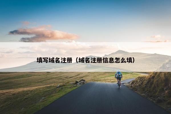 填写域名注册（域名注册信息怎么填）