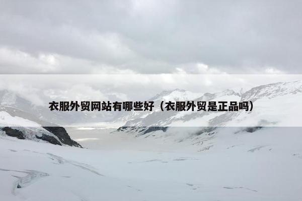 衣服外贸网站有哪些好（衣服外贸是正品吗）
