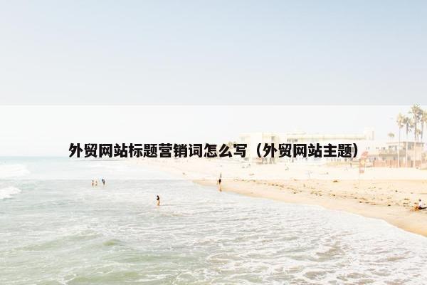 外贸网站标题营销词怎么写（外贸网站主题）