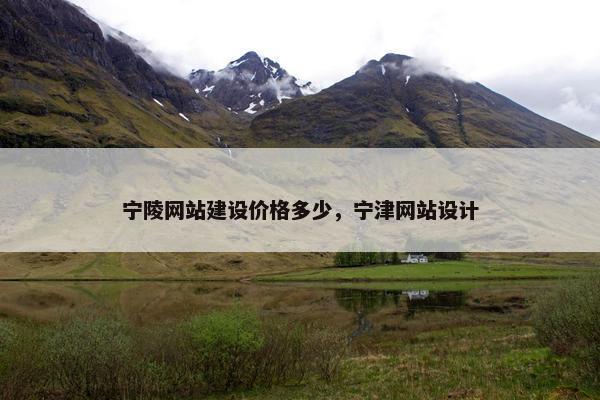 宁陵网站建设价格多少，宁津网站设计