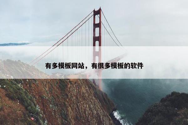 有多模板网站，有很多模板的软件