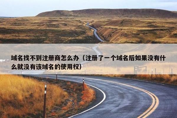 域名找不到注册商怎么办（注册了一个域名后如果没有什么就没有该域名的使用权）