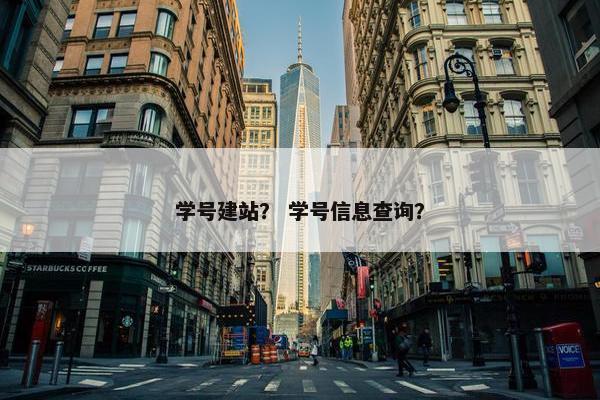 学号建站？ 学号信息查询？