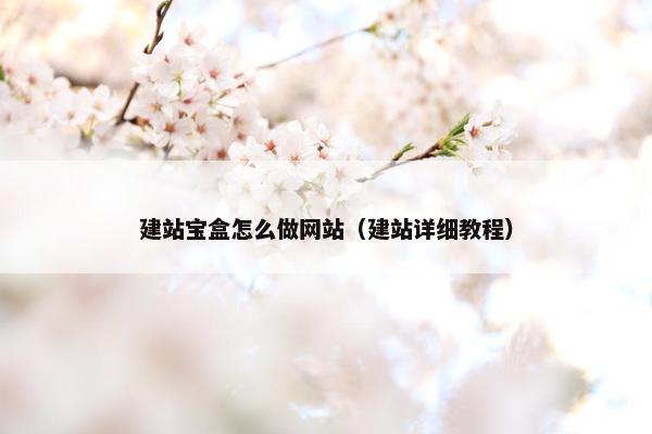 建站宝盒怎么做网站（建站详细教程）