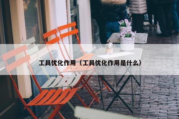 工具优化作用（工具优化作用是什么）