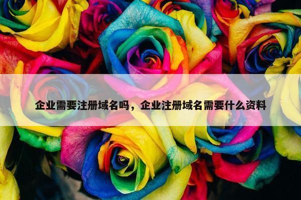 企业需要注册域名吗，企业注册域名需要什么资料