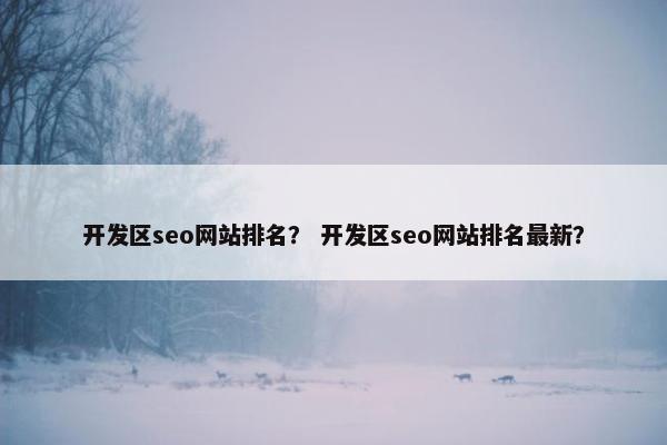 开发区seo网站排名？ 开发区seo网站排名最新？