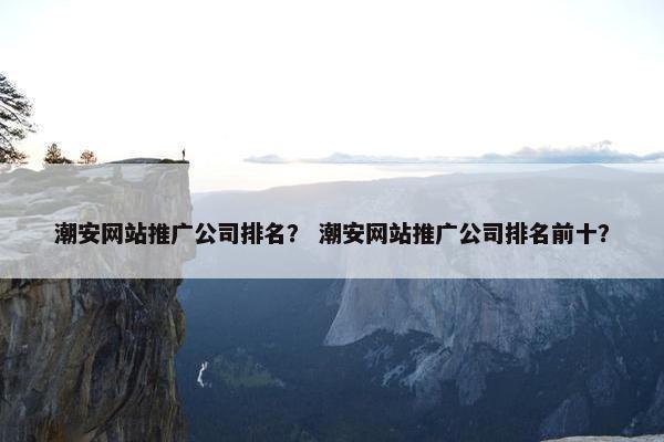 潮安网站推广公司排名？ 潮安网站推广公司排名前十？