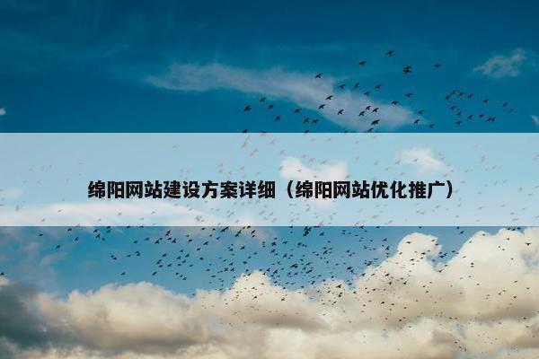 绵阳网站建设方案详细（绵阳网站优化推广）
