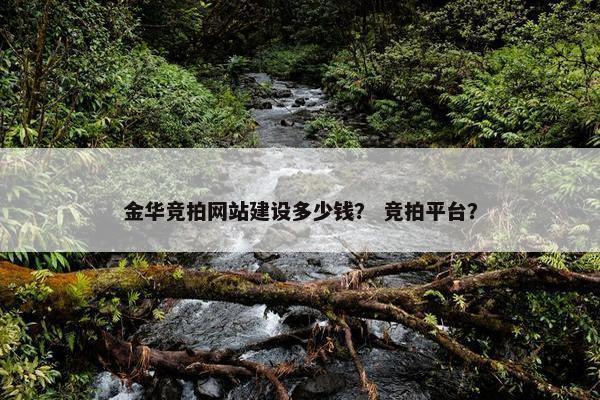 金华竞拍网站建设多少钱？ 竞拍平台？