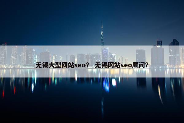 无锡大型网站seo？ 无锡网站seo顾问？
