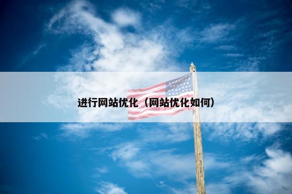 进行网站优化（网站优化如何）