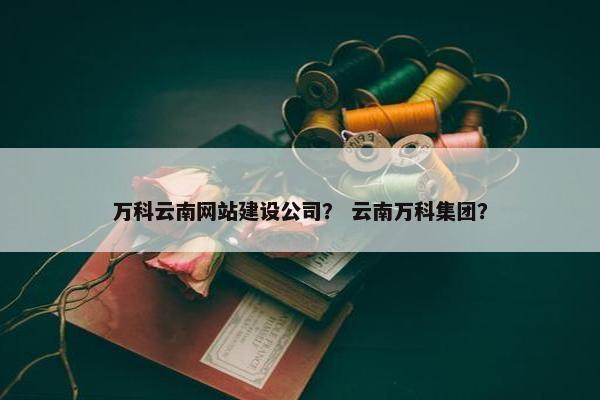 万科云南网站建设公司？ 云南万科集团？