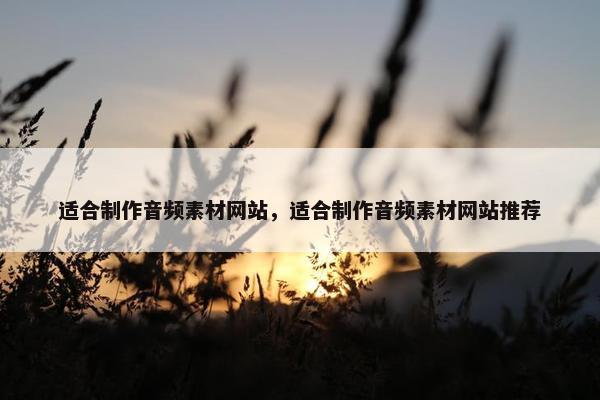 适合制作音频素材网站，适合制作音频素材网站推荐