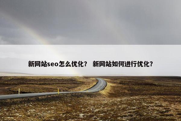 新网站seo怎么优化？ 新网站如何进行优化？