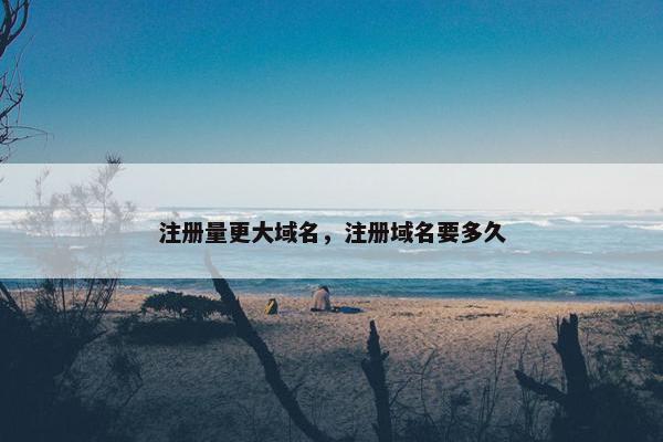 注册量更大域名，注册域名要多久