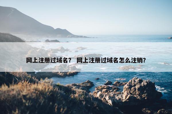 网上注册过域名？ 网上注册过域名怎么注销？