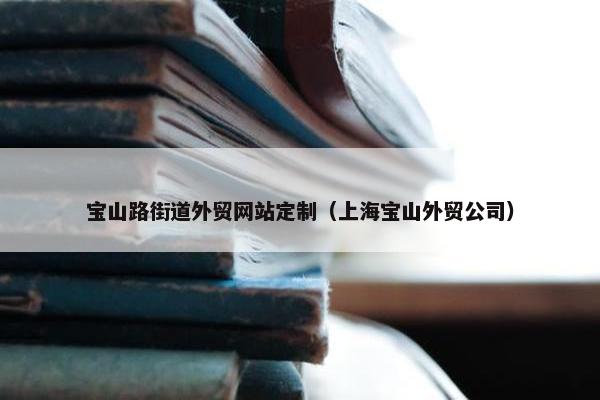 宝山路街道外贸网站定制（上海宝山外贸公司）