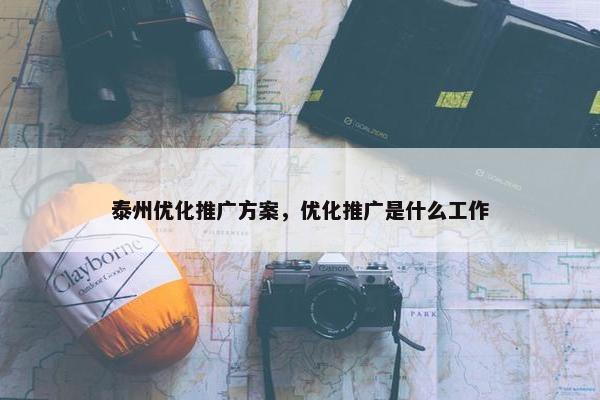 泰州优化推广方案，优化推广是什么工作