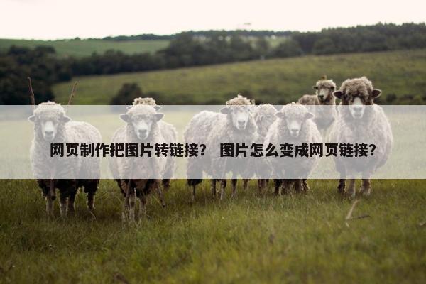 网页制作把图片转链接？ 图片怎么变成网页链接？