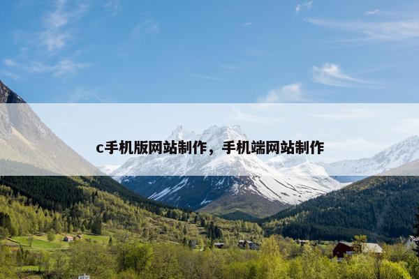c手机版网站制作，手机端网站制作