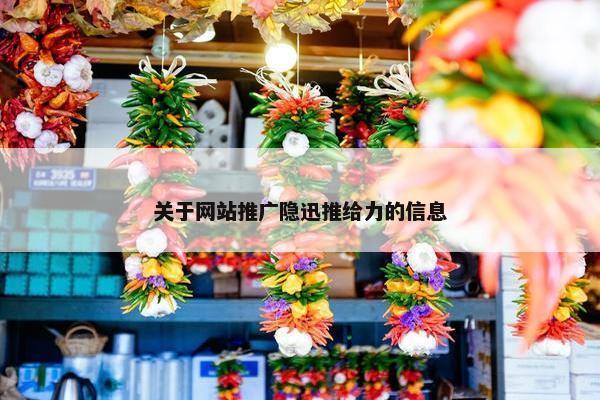 关于网站推广隐迅推给力的信息