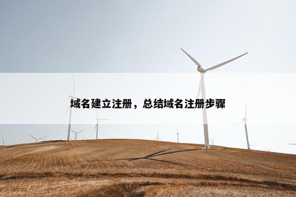 域名建立注册，总结域名注册步骤