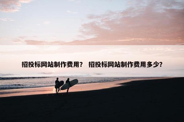 招投标网站制作费用？ 招投标网站制作费用多少？