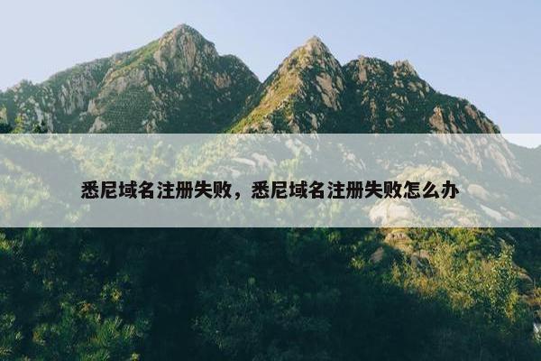 悉尼域名注册失败，悉尼域名注册失败怎么办