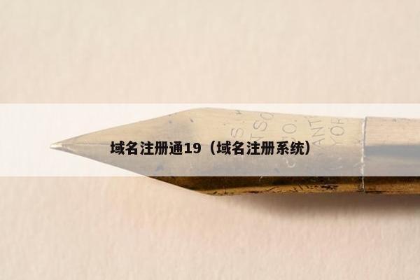 域名注册通19（域名注册系统）