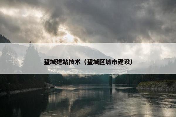望城建站技术（望城区城市建设）