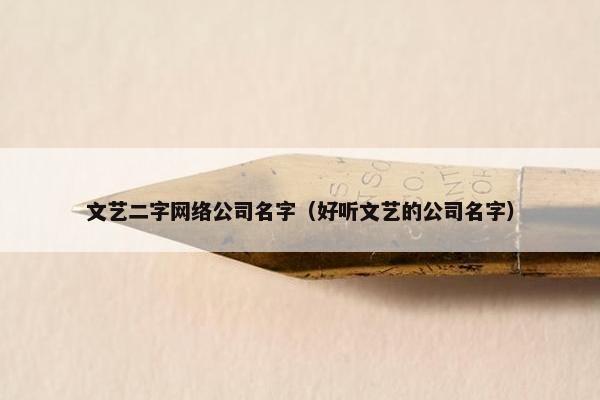 文艺二字网络公司名字（好听文艺的公司名字）