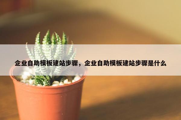 企业自助模板建站步骤，企业自助模板建站步骤是什么