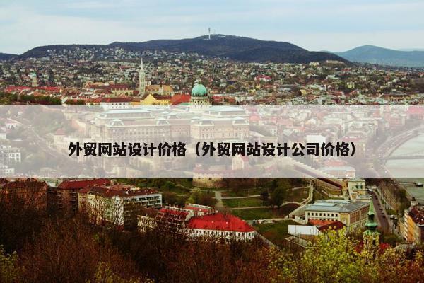 外贸网站设计价格（外贸网站设计公司价格）