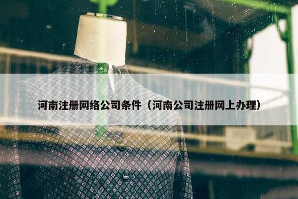 河南注册网络公司条件（河南公司注册网上办理）