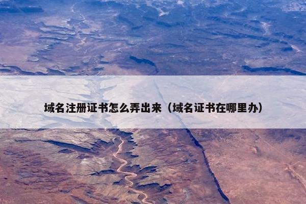 域名注册证书怎么弄出来（域名证书在哪里办）