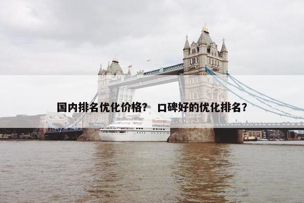 国内排名优化价格？ 口碑好的优化排名？