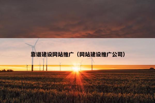 靠谱建设网站推广（网站建设推广公司）